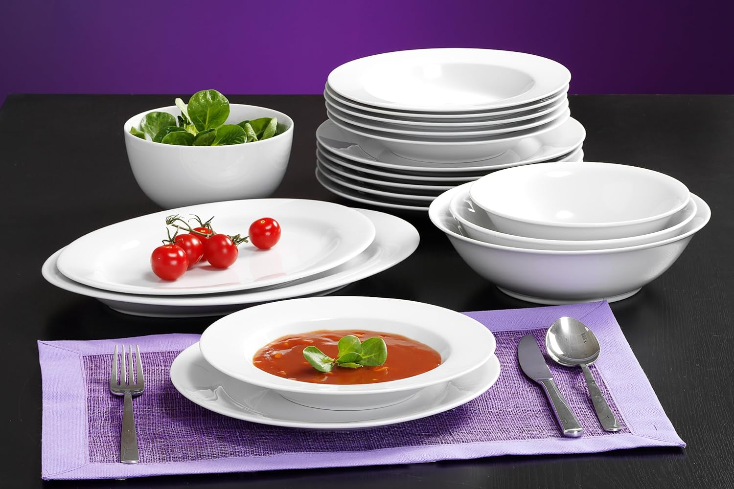Ritzenhoff & Breker Bianco servisset, 12 delar, porslin