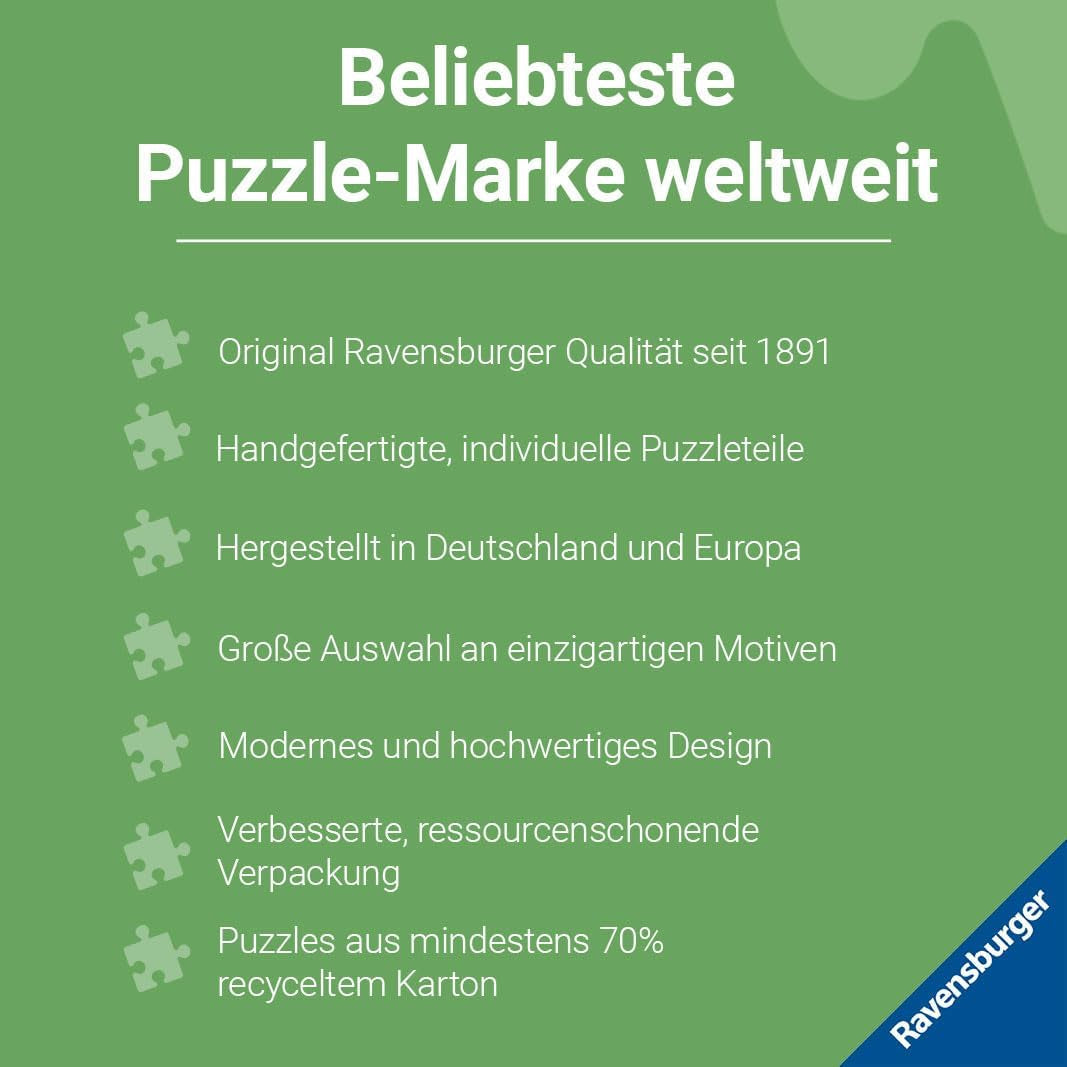 Ravensburger Puzzle 12000201 - Comosjön, Italien - 500-bitars pussel för vuxna och barn över 10 år, landskapspussel med italienska motiv Puzzle Naty Shop