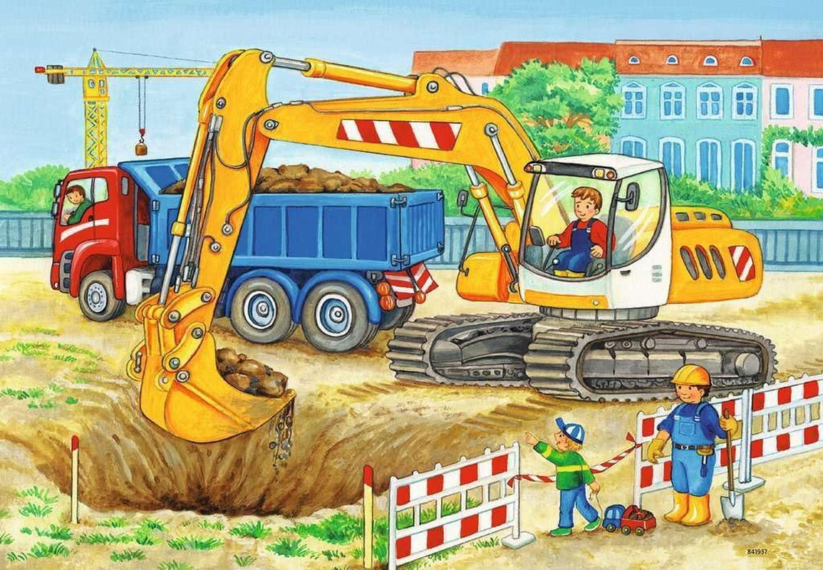 Ravensburger Pussel för barn - 07616 Byggplats och gård - Pussel för barn från 3 år, med 2X12 bitar Puzzle Naty Shop