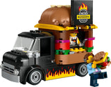 LEGO City Burger Truck Byggset med leksaksbil för 5-åringar, Food Truck minifigur och tillbehör, rolig present till pojkar och flickor 60404 Byggset Besuche den LEGO-Store