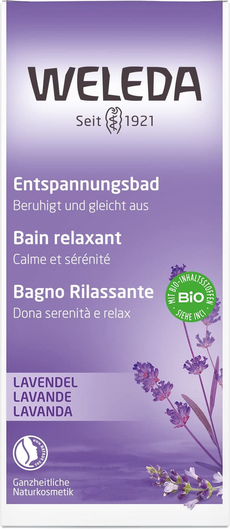 WELEDA BIO, hälsobad med naturlig kosmetika med äkta lavendelolja för att lugna sinnena och för en god sömn, 200 ml Dusch och bad Naty Shop