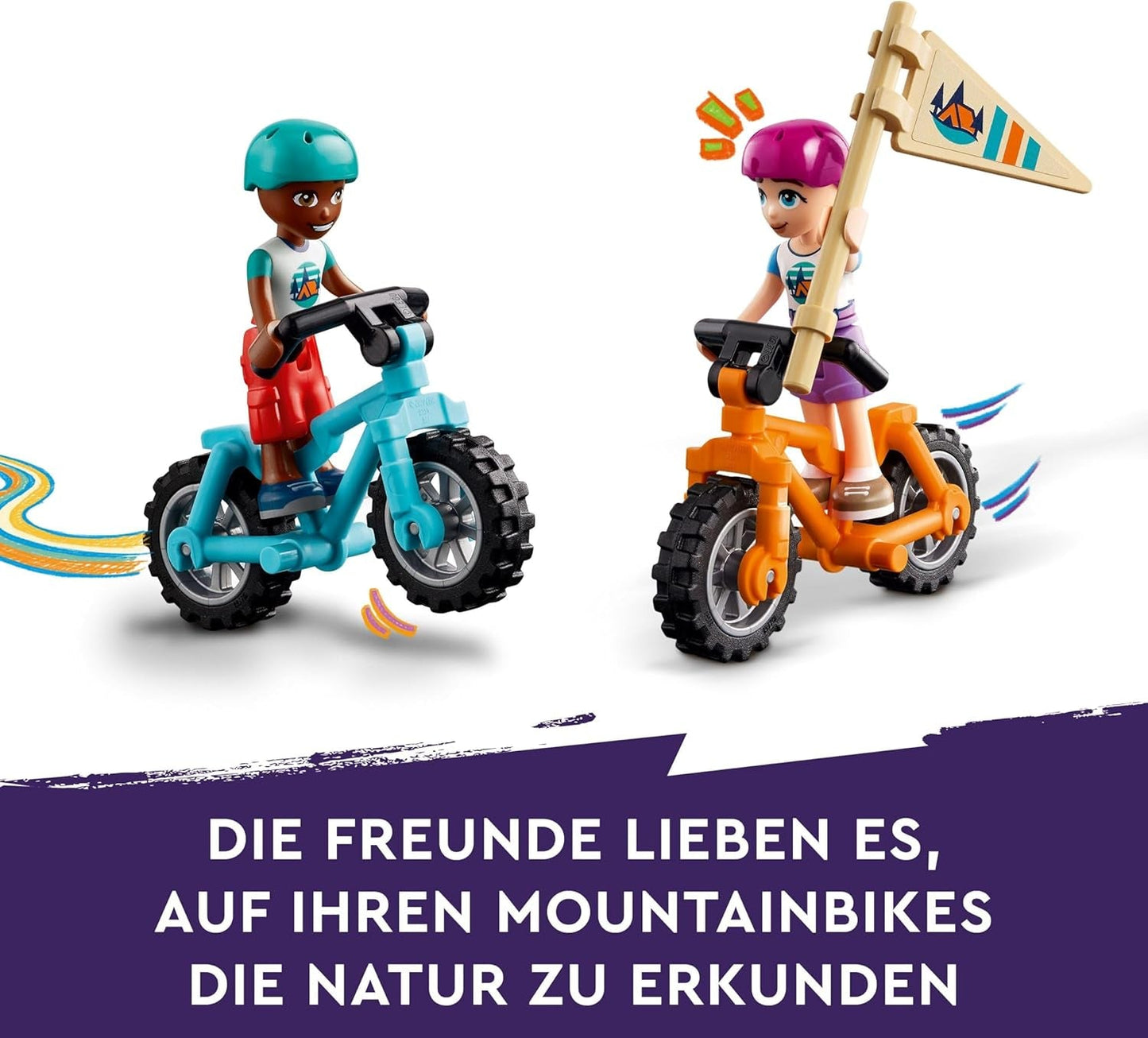 LEGO Friends mysiga hyddor på äventyrsläger, rollspel utomhus, barnleksak för flickor och pojkar från 7 år med 3 figurer och räv, campingleksak 42624 Byggset Besuche den LEGO-Store