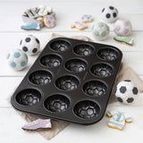 Zenker 12Er Muffinform – Muffinbackblech Für Muffins Und Cupcakes Aus Der Serie Soccer Baking– Hitzebeständiges 12Er Muffinblech Mit Antihaftbeschichtung, Schwarz Formar och brickor för bakning Naty Shop