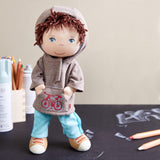 HABA 306528 - Lian Doll - Plyschdocka för barn från 18 månader att leka och kramas av mjuka material - Storlek: 30 cm Naty Shop Dolls