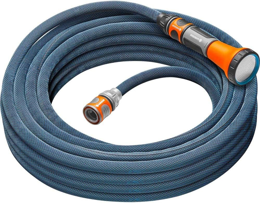 Gardena Liano Xtreme 1/2 tums set, 15m: Extremt robust trädgårdsslang i textil med lätt, väderbeständig PVC-innerslang (18465-20)