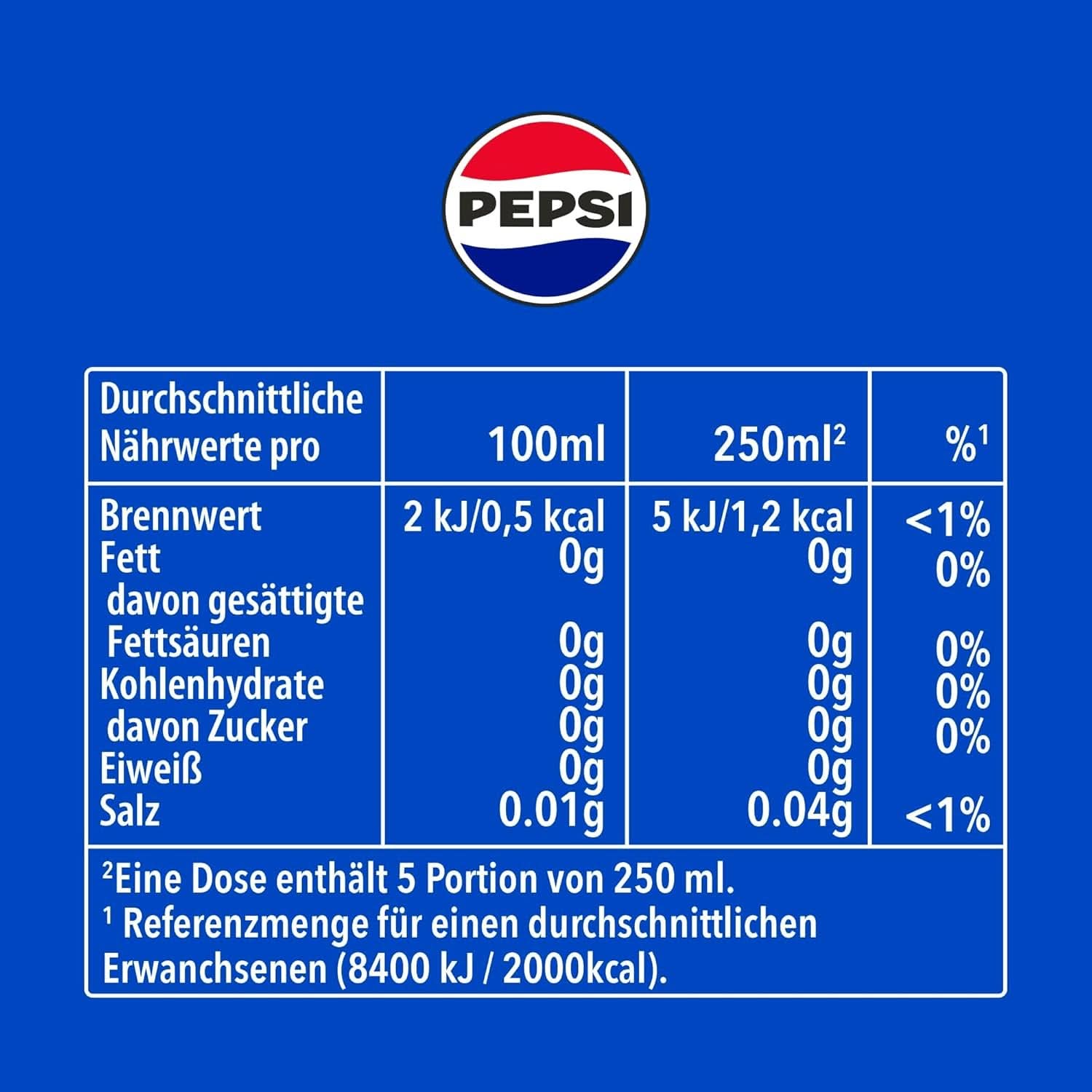 Pepsi Cola, Original, set 6 x 1,25 liter Alkoholfria drycker Naty Shop