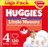 Huggies Little Movers Disney-byxor, storlek 4, 120 Count (4x30), månadslåda