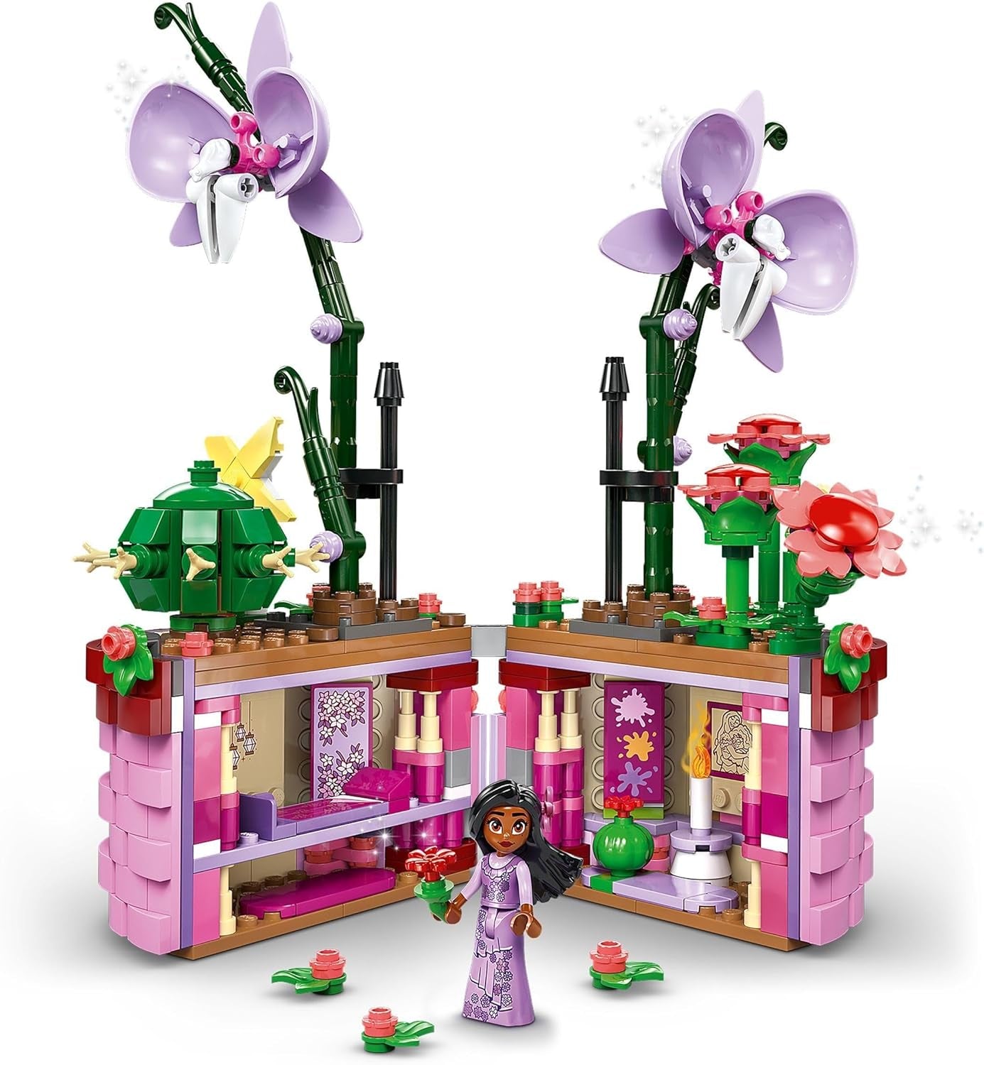 LEGO Ç€ Disney Encanto Isabellas blomkruka, byggleksaksorkidéset för barn, dekorativt byggset med filmkaraktär minidocka, presentidé för flickor och pojkar från 9 år 43237 Byggset Beuche den LEGO-Store