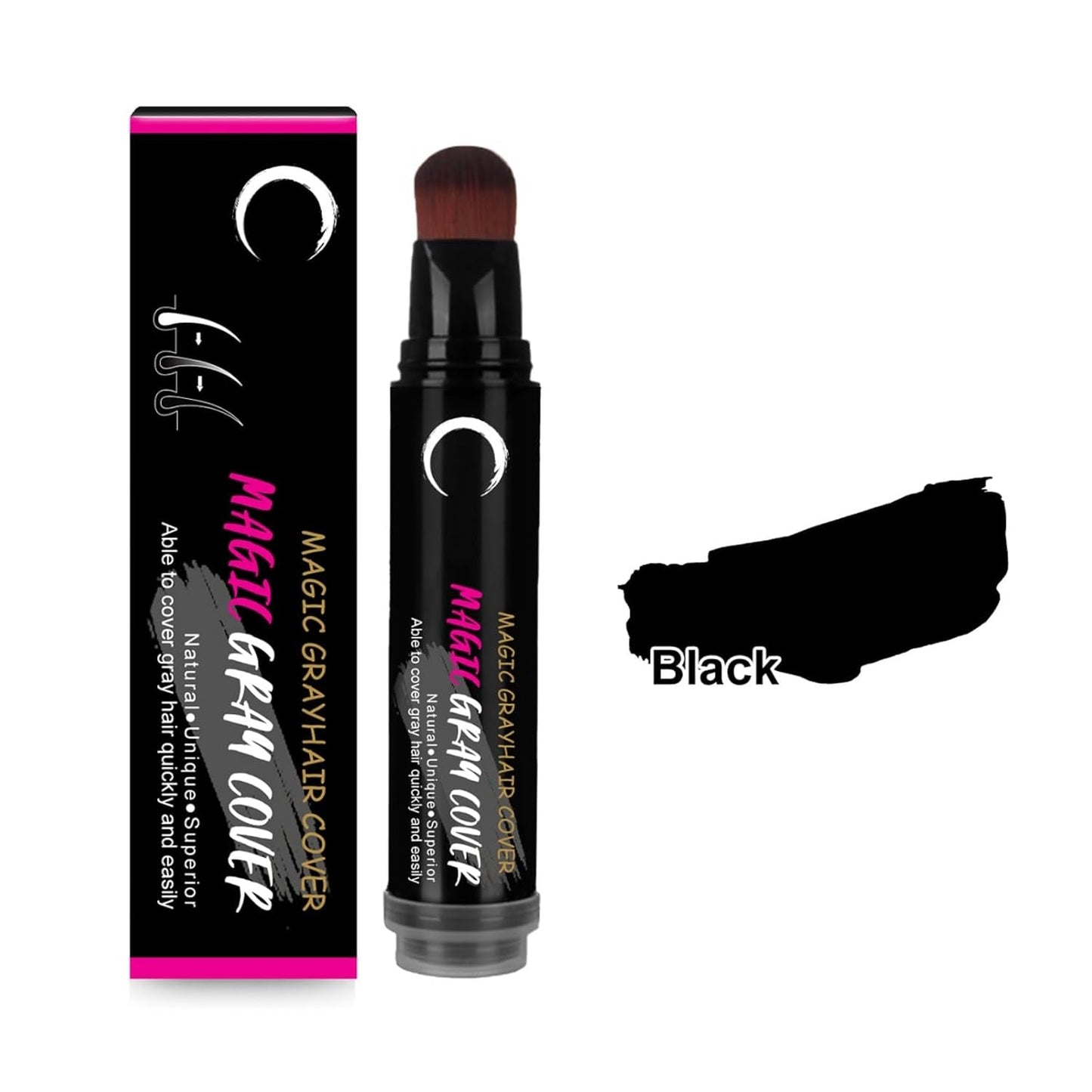 Svart Brun engångshårfärgningspenna Omedelbar grått rotskydd Hårfärg Cream Stick Pen Snabb tillfällig täckning Vitt hår Hårfärgning Naty Shop