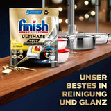Finish Ultimate plus Infinity Shine Citrus Diskmaskin Tabs - Tabletter för diskmaskin, intensiv rengöring - 105 kapslar, citron Naty Shop