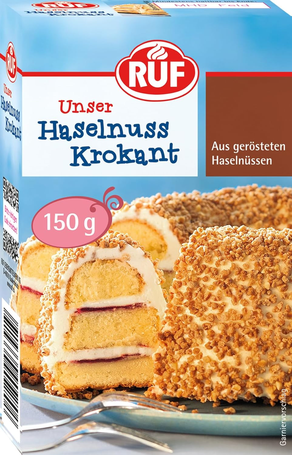 RUF Brittle med karamelliserade hasselnötter, för kakor av typ Krantz, 150 gram Naty Shop