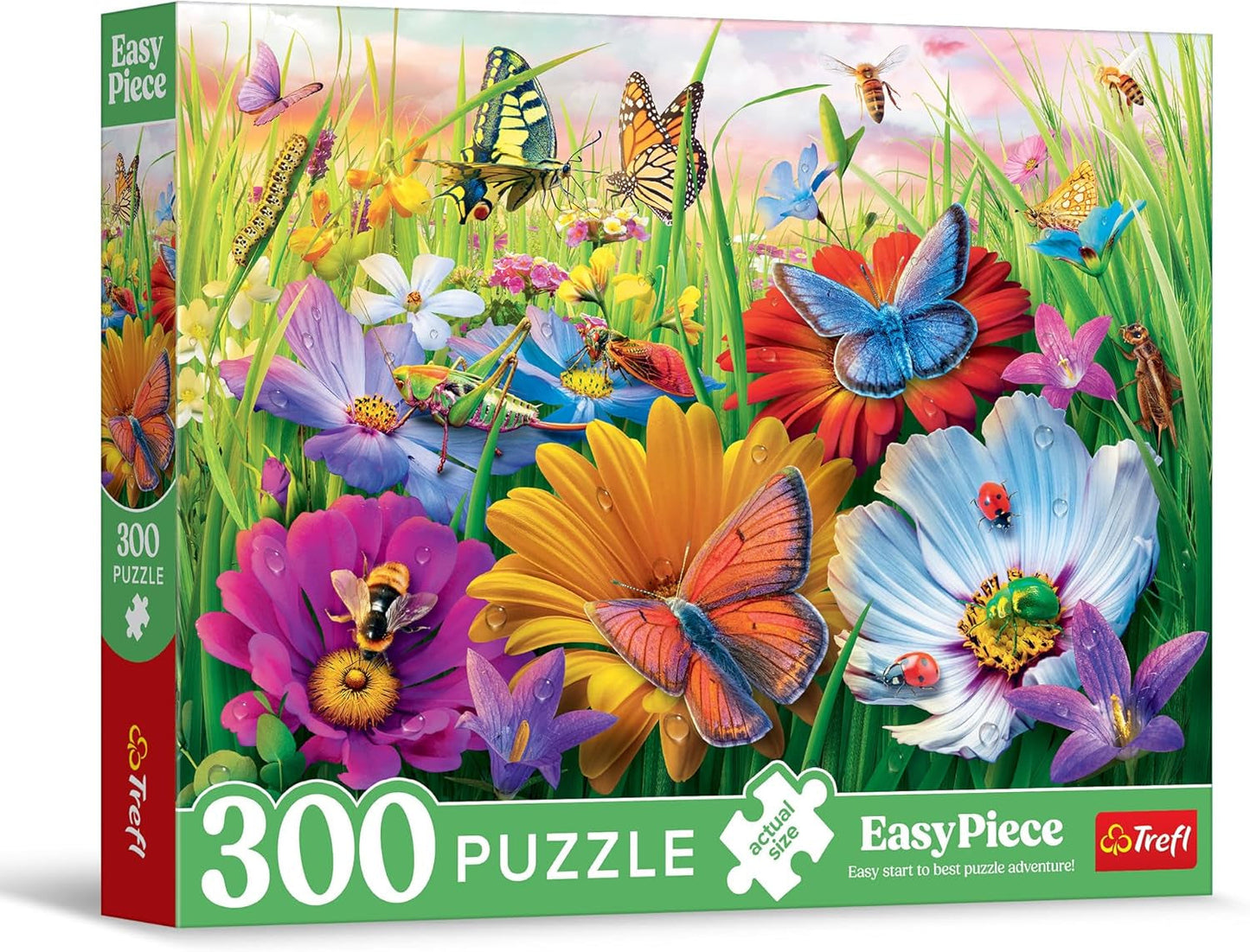 Trefl - Easypiece Pussel: Insekter på ängen - 300 bitar - stora bitar, lätt att pussla, för vuxna och barn 10 år och uppåt Puzzle Naty Shop Standardtitel