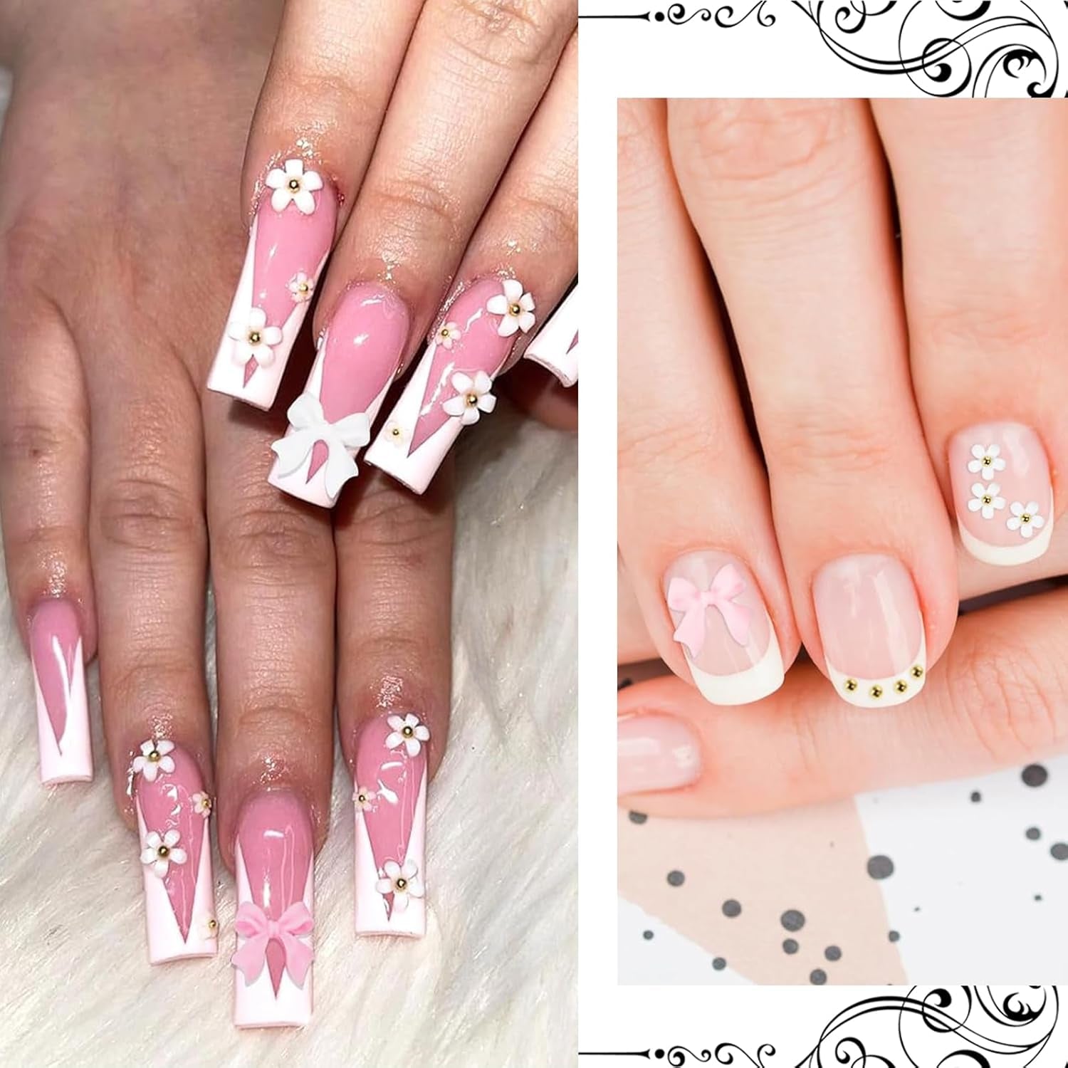 1 Karton Nail Art Charms, 3D Flowers Nagelkunst Charms, Acryl Blumen Nagel Strass Mit Ornamenten, Nagel Edelsteine, Nagel Zubehör Für Mädchen, Nagelkunst Dekoration, DIY Handwork Nail Design