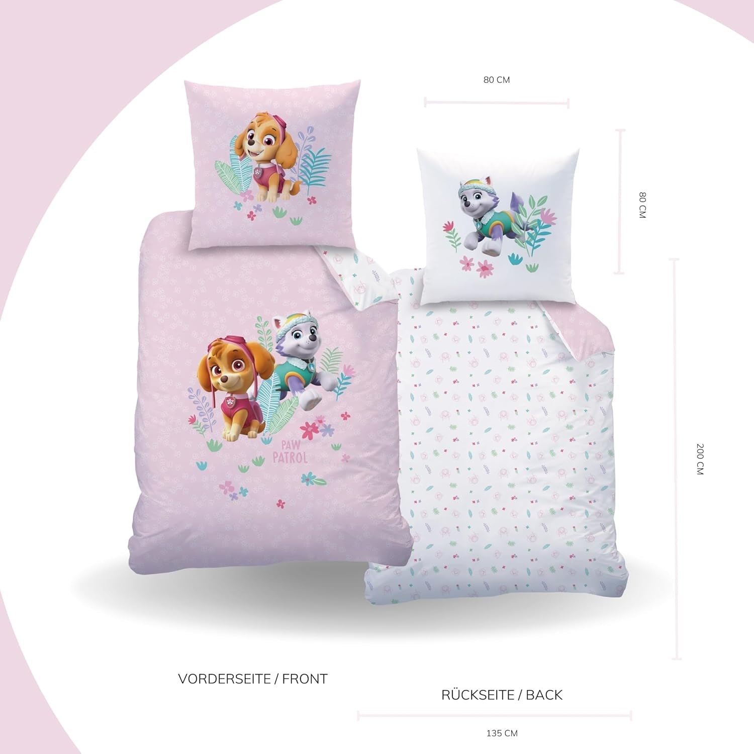 Sängkläder, Paw Patrol, 100% bomull Sängkläder - barn Naty Shop