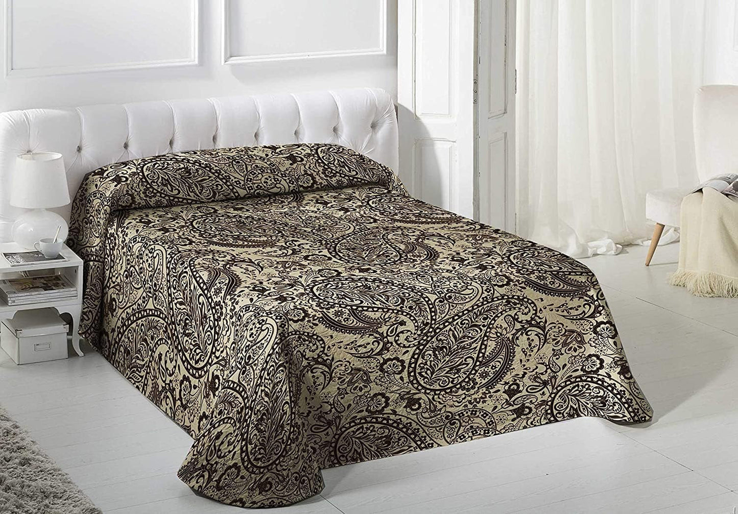 VIALMAN Lätt filt Sofia 29, Bomull Polyester, Brun, Cama 135: 230 X 270 Cm Sängar och filtar Besuche den VIALMAN-Store