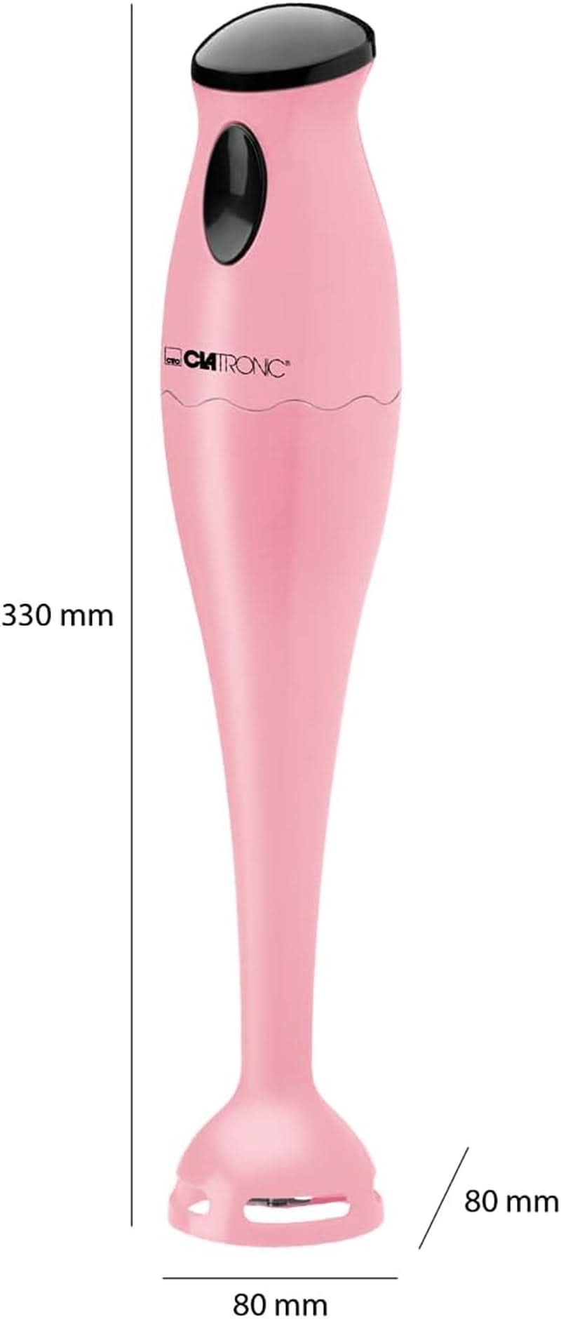 Clatronic Stabmixer/Pürierstab/Blender/Stab-Mixer/Stick/Mixstab SM 3577; Edelstahl-Schlagmesser; Für Smoothie, Kürbispüree, Babybrei, Milchshake; Mit Mixbehälter (500 ml); 180 watt; Rosa kök Naty Shop