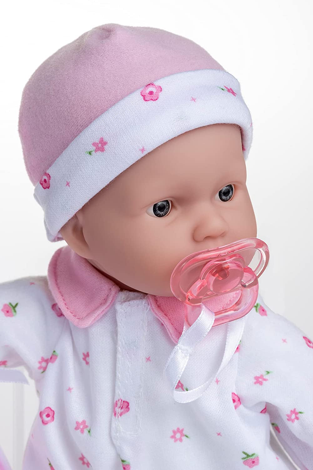 JC Toys La Baby Caucasian Baby Doll Set - 28 cm mjuk tvättbar docka, avtagbar rosa outfit med hatt, filt och napp, för 12 månader och uppåt Dockor Naty Shop