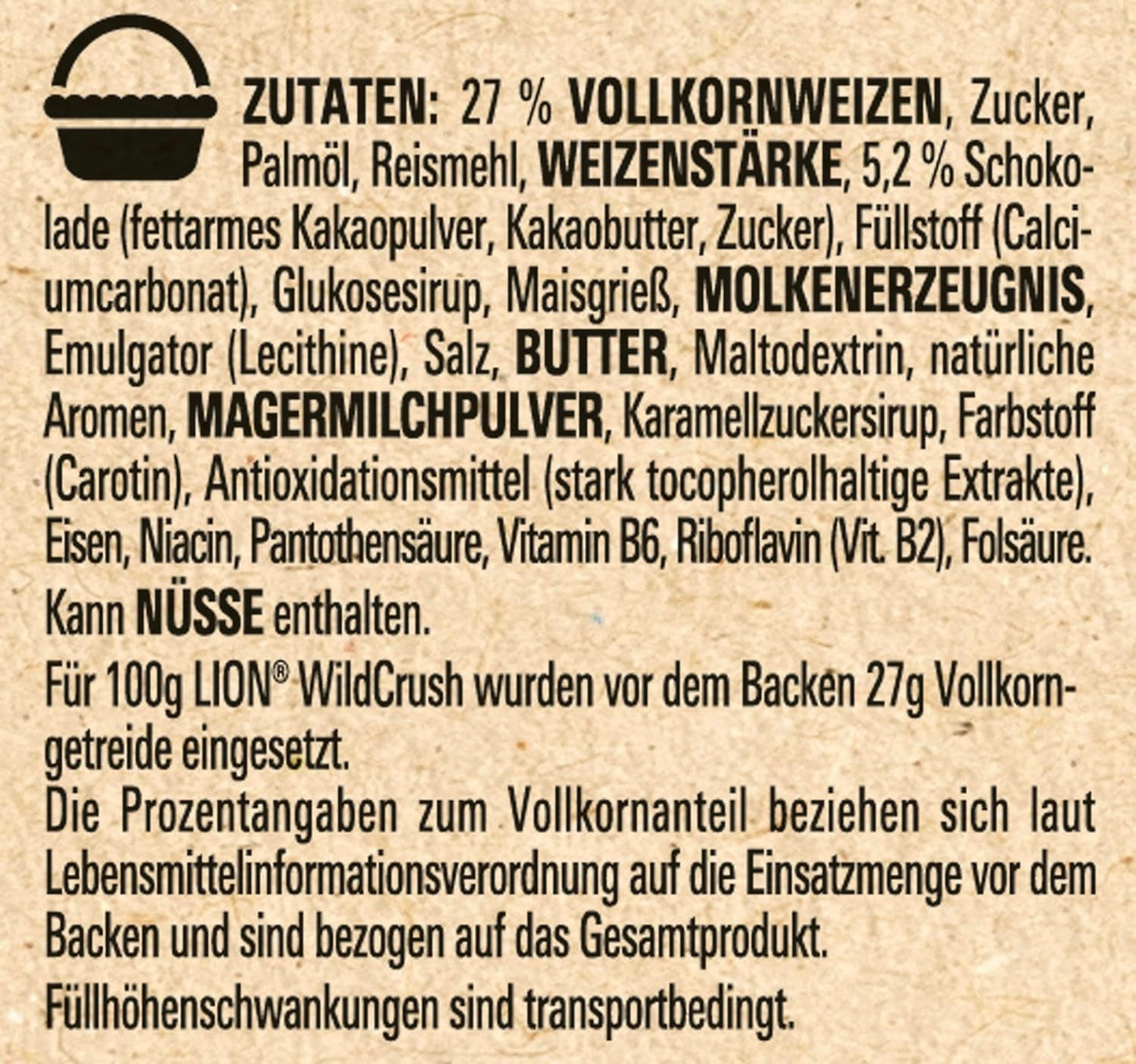 Nestlé LION WildCrush Chocolate Caramel Frukostflingor 8-pack (8 x 360 g)