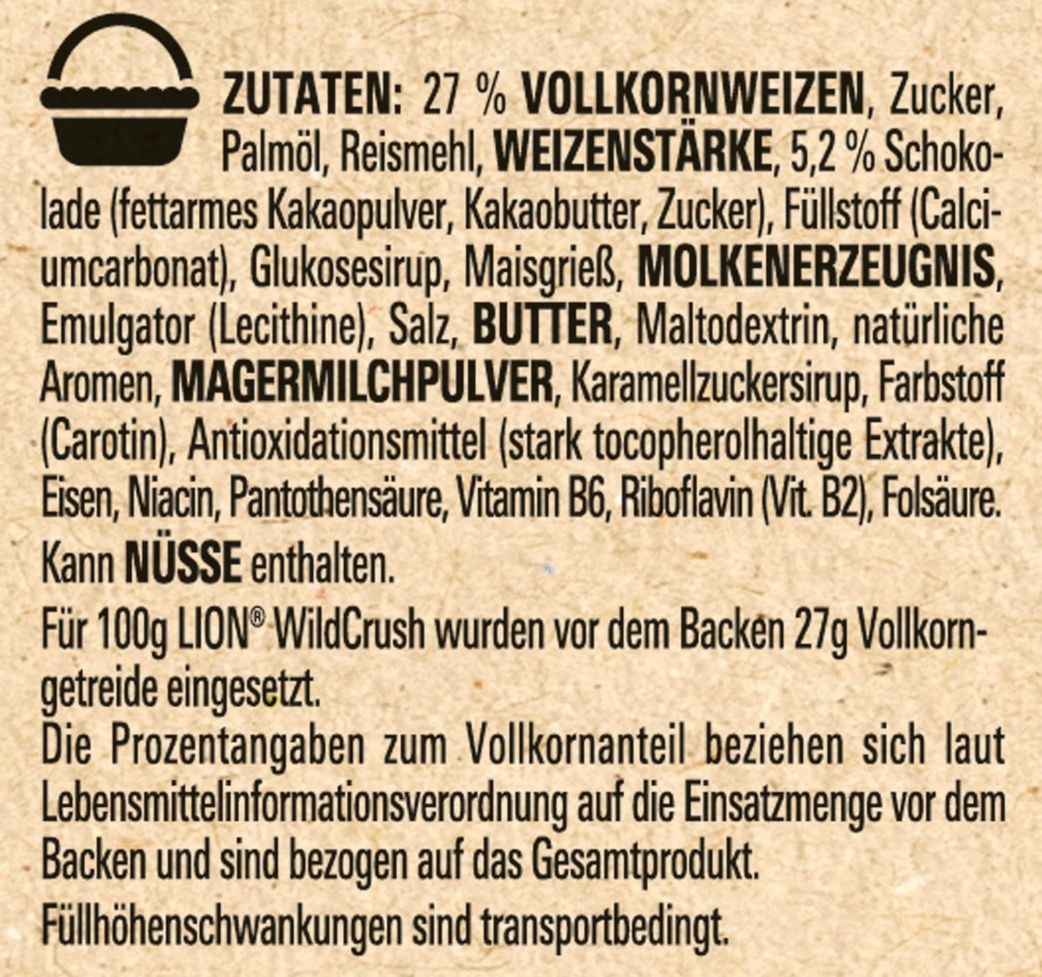 Nestlé LION WildCrush Chocolate Caramel Frukostflingor 8-pack (8 x 360 g)