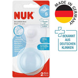 NUK nippelskydd | Amningsbröstskydd | Skyddar mot ömma bröstvårtor | Tunn silikon | Storlek S (16Mm) | 2 st Barnmat och amningstillbehör Naty Shop