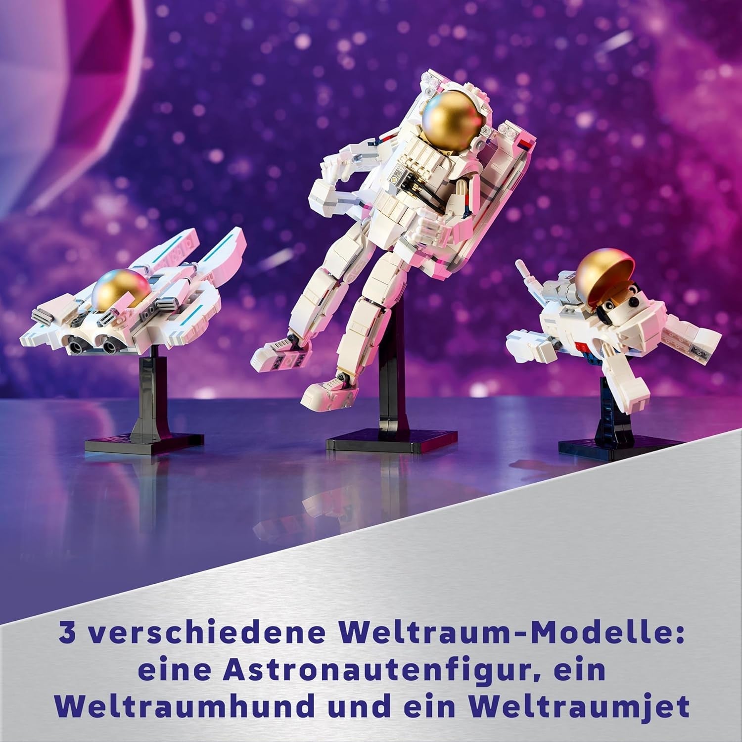 LEGO Creator 3In1 rymdastronautleksak, hund- och rymdskeppsmodellsats för barn, dagisdekorationer, kreativ present för pojkar och flickor 9 år gamla 31152 Byggset Besuche den LEGO-Store