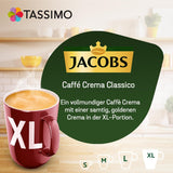 Tassimo Kapseln Jacobs Caffè Crema Classico XL, 5 x 16 dynor, 80 Kaffeekapseln