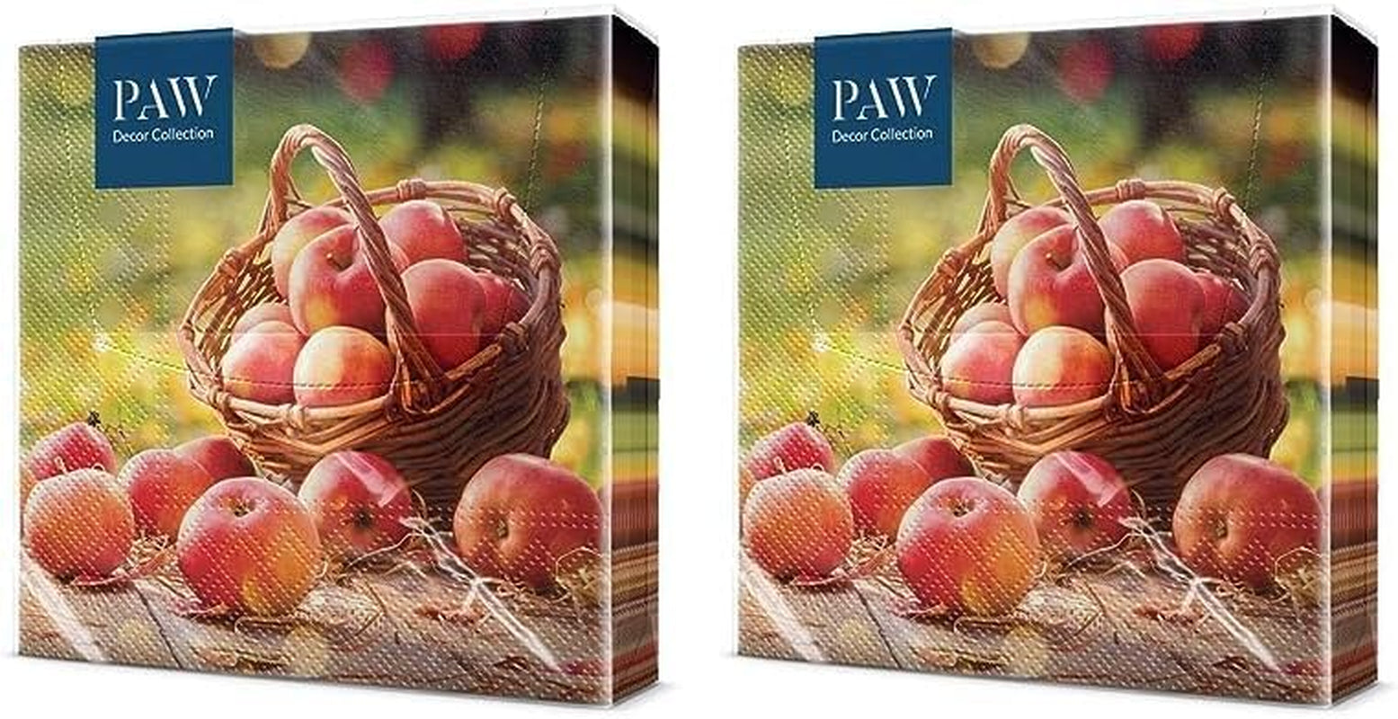 PAW - 3-lagers servetter (33 X 33 Cm) I 20 stycken I Perfekt för födelsedagar, fester, datum I Höstbordsdekorationer I Färgglada pappersservetter - Solrosgula kronblad I Dansande solros