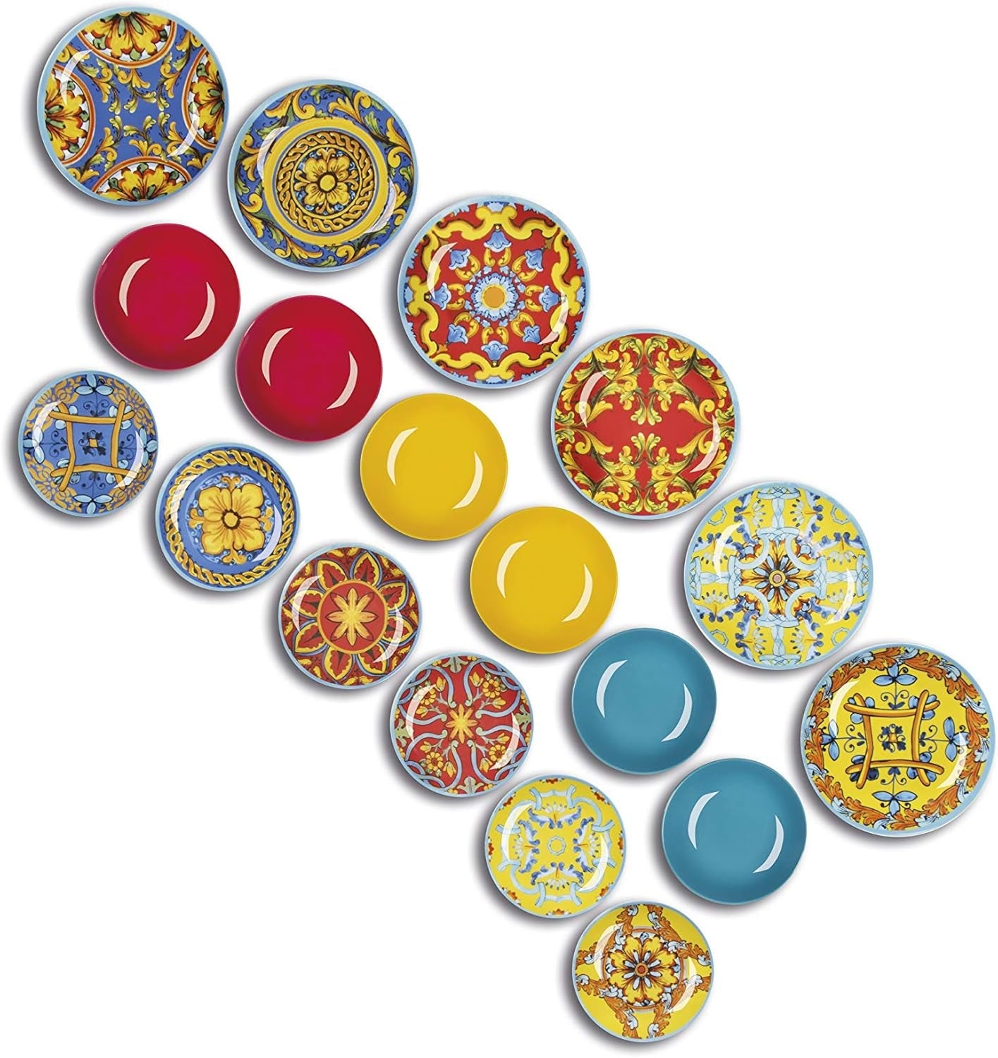 Excelsa Trinacria Teller-Set, 18-teilig, Porzellan och Keramik