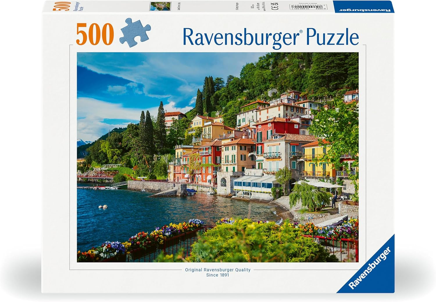 Ravensburger Puzzle 12000201 - Comosjön, Italien - 500-bitars pussel för vuxna och barn över 10 år, landskapspussel med italienska motiv Puzzle Naty Shop
