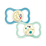 MAM Air Silikonnappar 2-pack Extra lätt och luftig design Tandvänlig bebisnapp Tillverkad av MAM SkinSoft Special Silikon med Napplåda 6-16 Månader Bear/Rhino