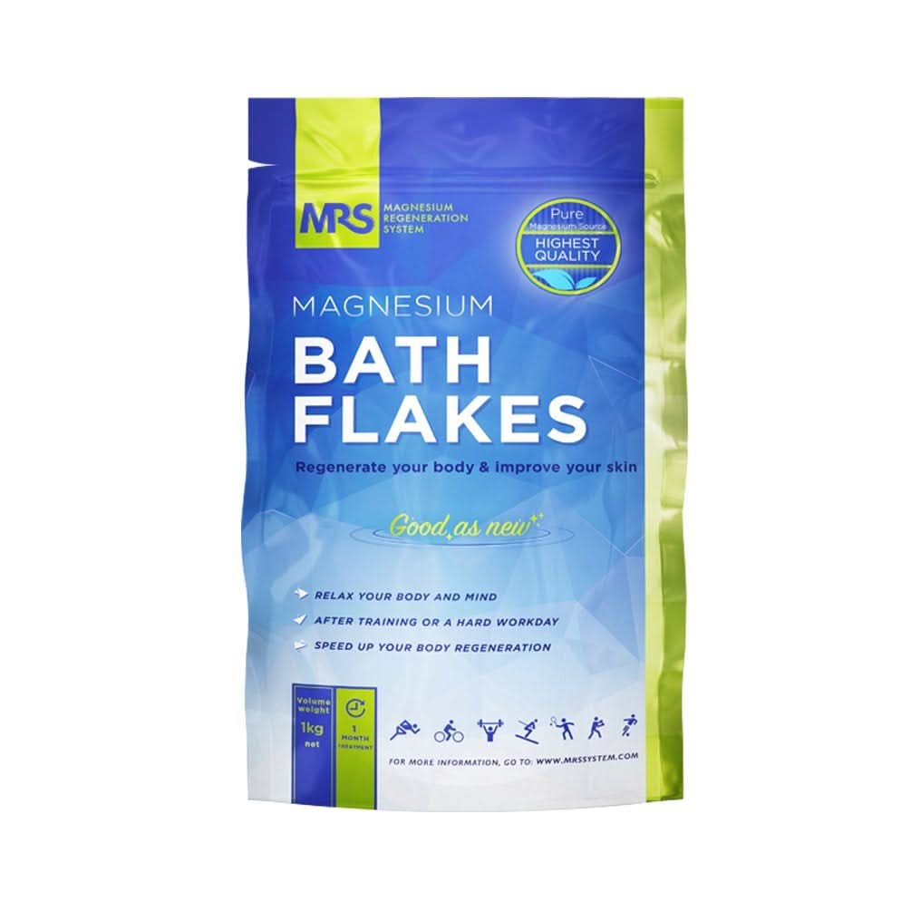 MRS 100% naturliga magnesiumkloridflingor - idealiska badsalt för fotbad, helbad och mot magnesiumbrist - 4 Kg dusch och bad Naty Shop