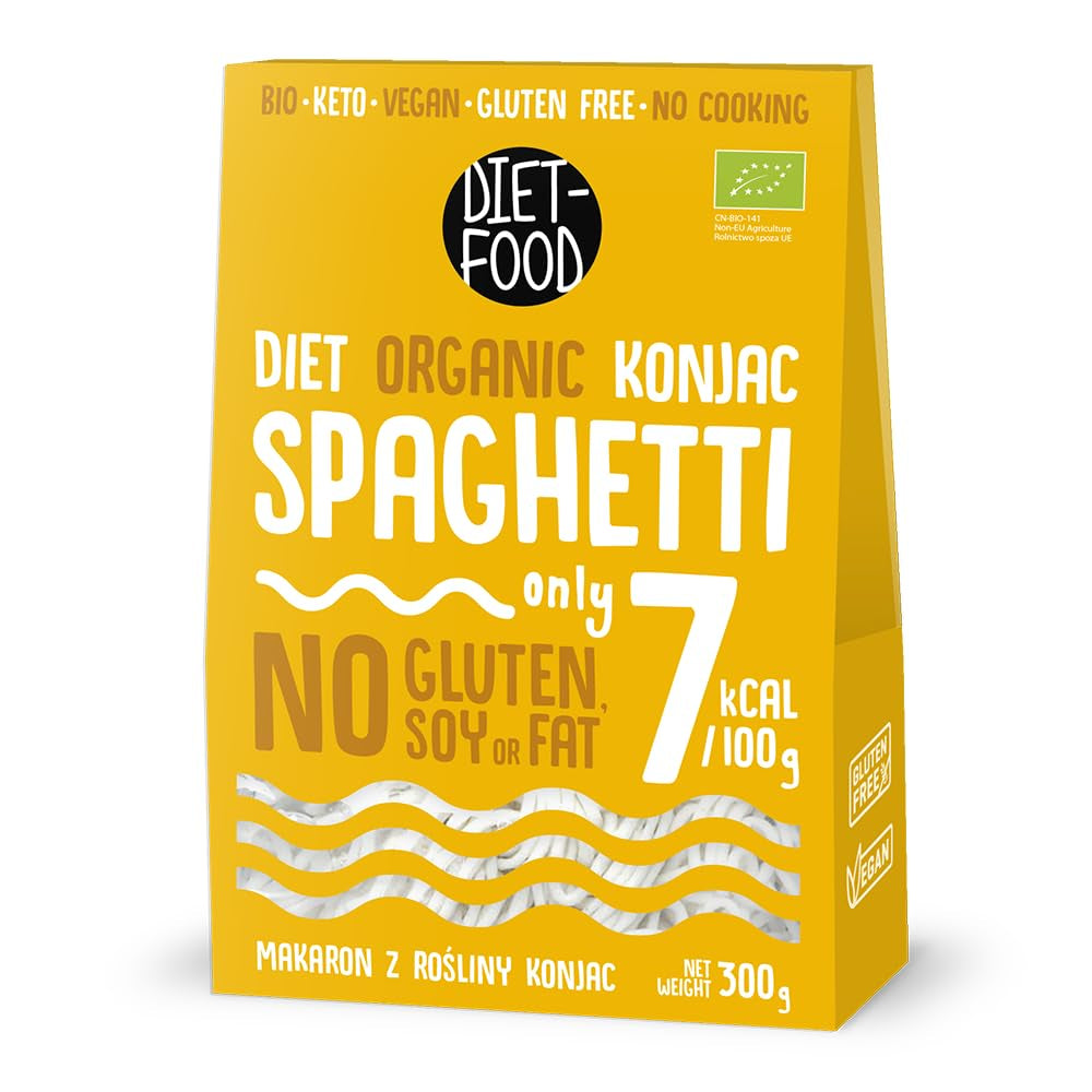 DIET-MAT ​​Ekologisk Shirataki Konjac Instant Rice, Lågkolhydrat, Lågkalori, Vegan, Fettfri, Sojafri, Glutenfri, Ketovänlig, Bantning, 300 gram