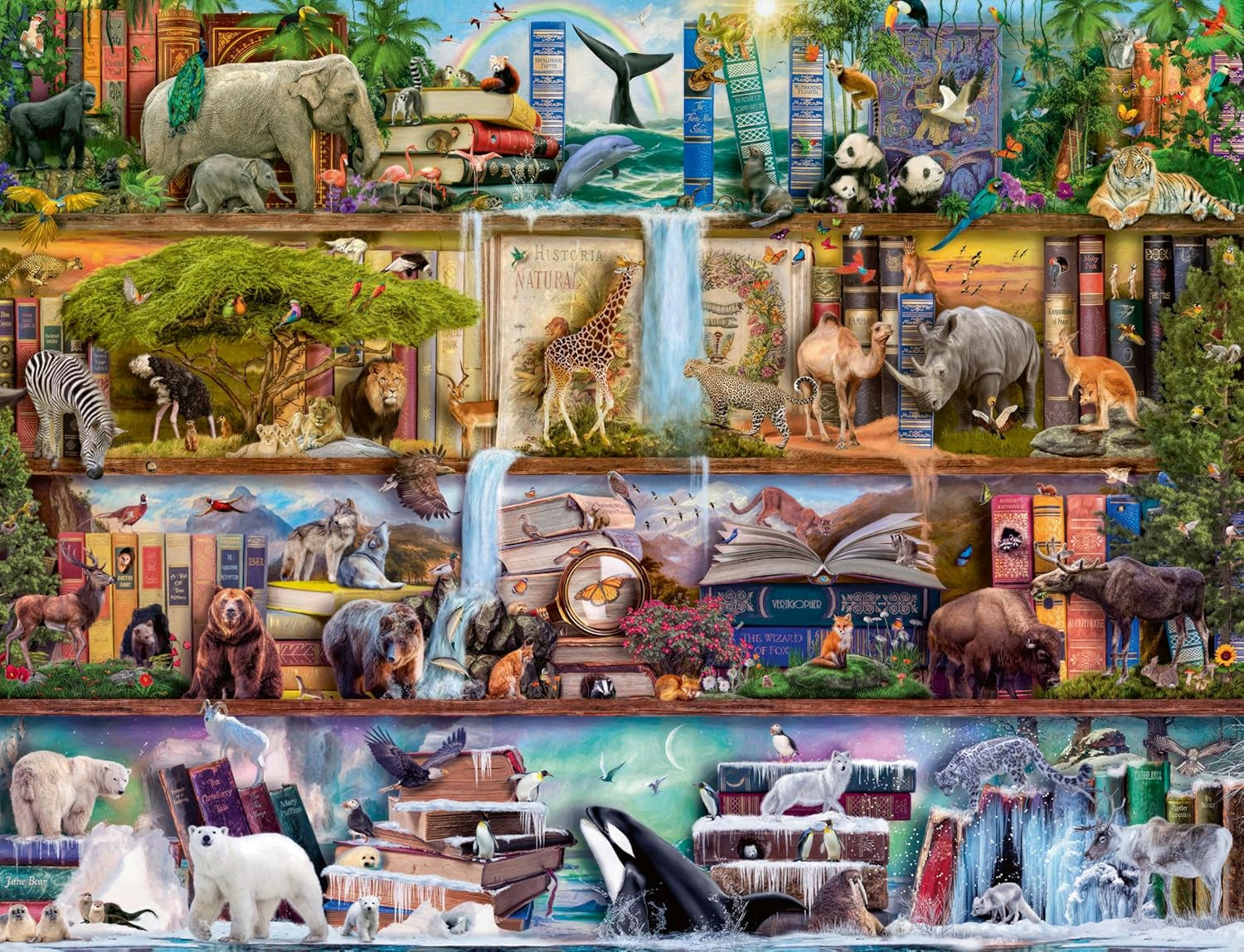 Ravensburger Puzzle 16652 - World of Large Animals - 2000 bitars pussel för vuxna och barn i åldern 14+ designat av Aimee Stewart Puzzle Naty Shop Single
