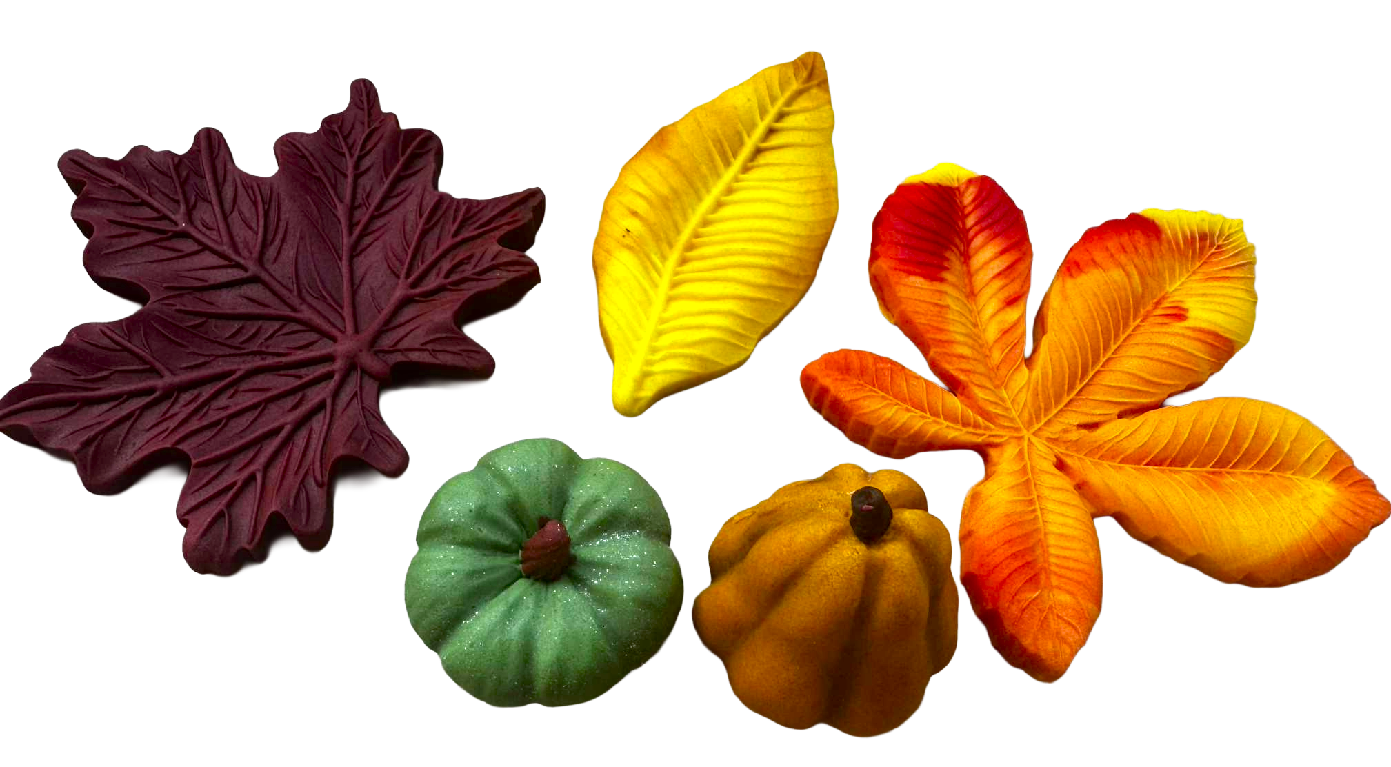 AutumnCraft Set med 5 ätbara höstdekorationer - Handgjorda av Sugar Paste