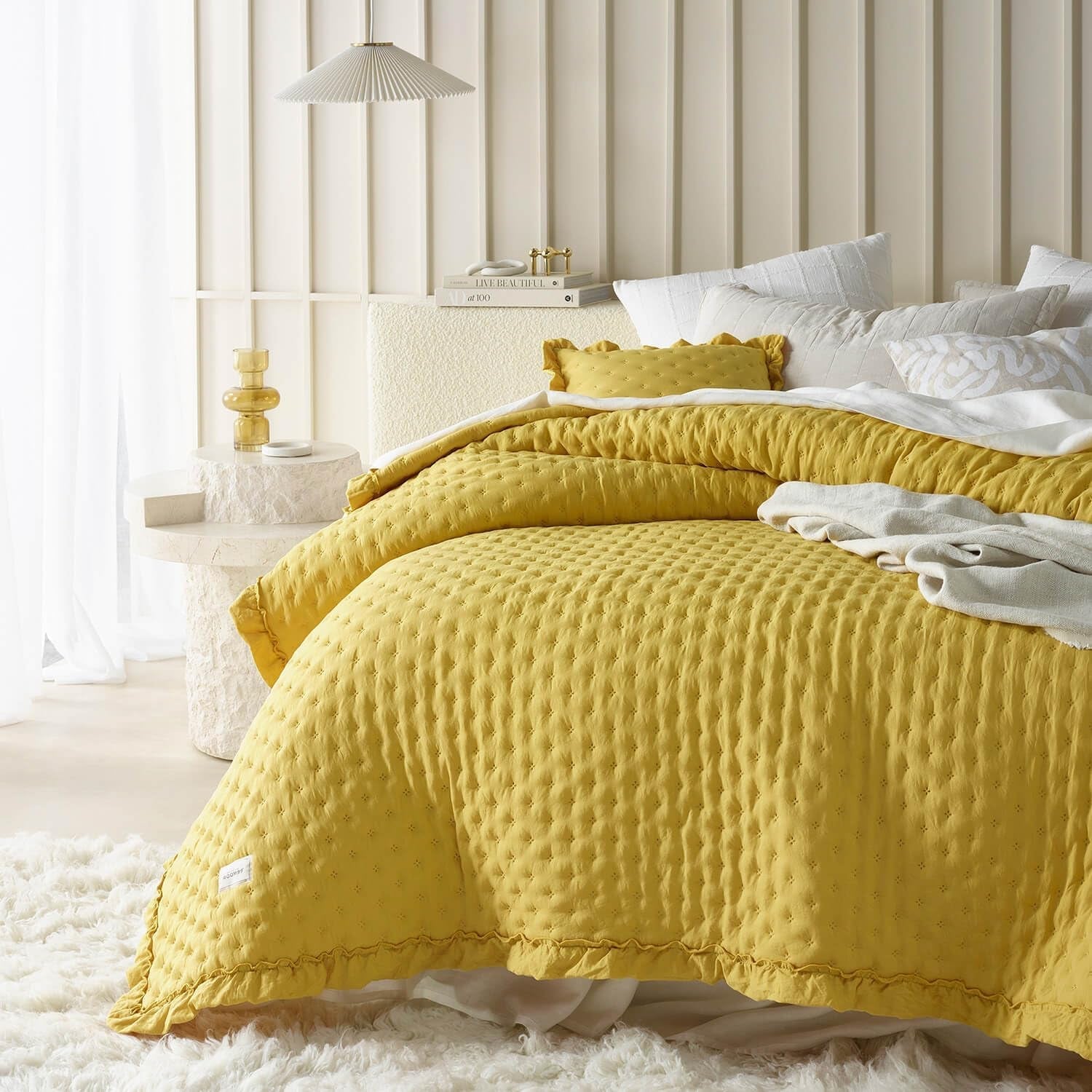 Molly Elegant överkast i puderrosa 170 X 210 cm Mångsidigt överkast som överkast eller soffa Sängfilt för säng och soffa Filtstil Perfekt som överkast Sängar och filtar Besuche den ROOM99-Store Senap 200X220