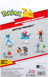 Pokémon PKW3402 - Battle Figure Multipack - 4-pack med Pikachu, Croc, Kwaks, Felori, officiella detaljerade figurer, 5 cm vardera Actionfigurer Naty Shop
