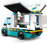 LEGO City Ambulance - leksak med 2 minifigurer (skateboardåkare och förare) - pedagogisk leksak för pojkar och flickor från 5 år - födelsedags- och semesterpresentidéer 60451 Byggset Besuche den LEGO-Store
