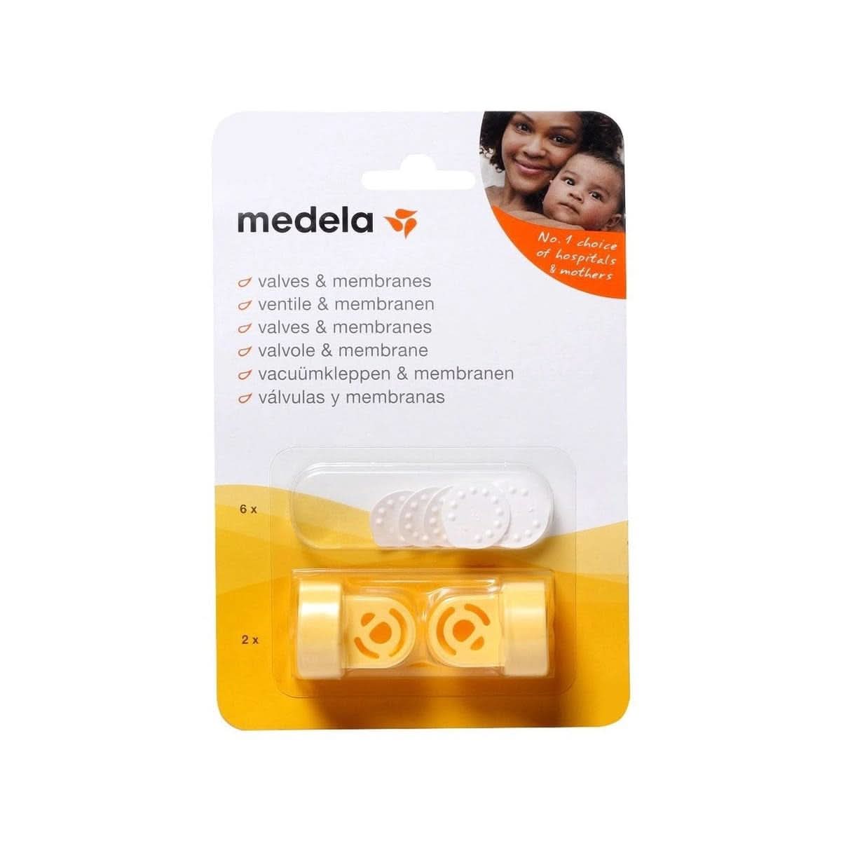 Medela 008.0293 Ventiler och spenar, flerfärgade Tillbehör Mat och amning Bebe Naty Shop