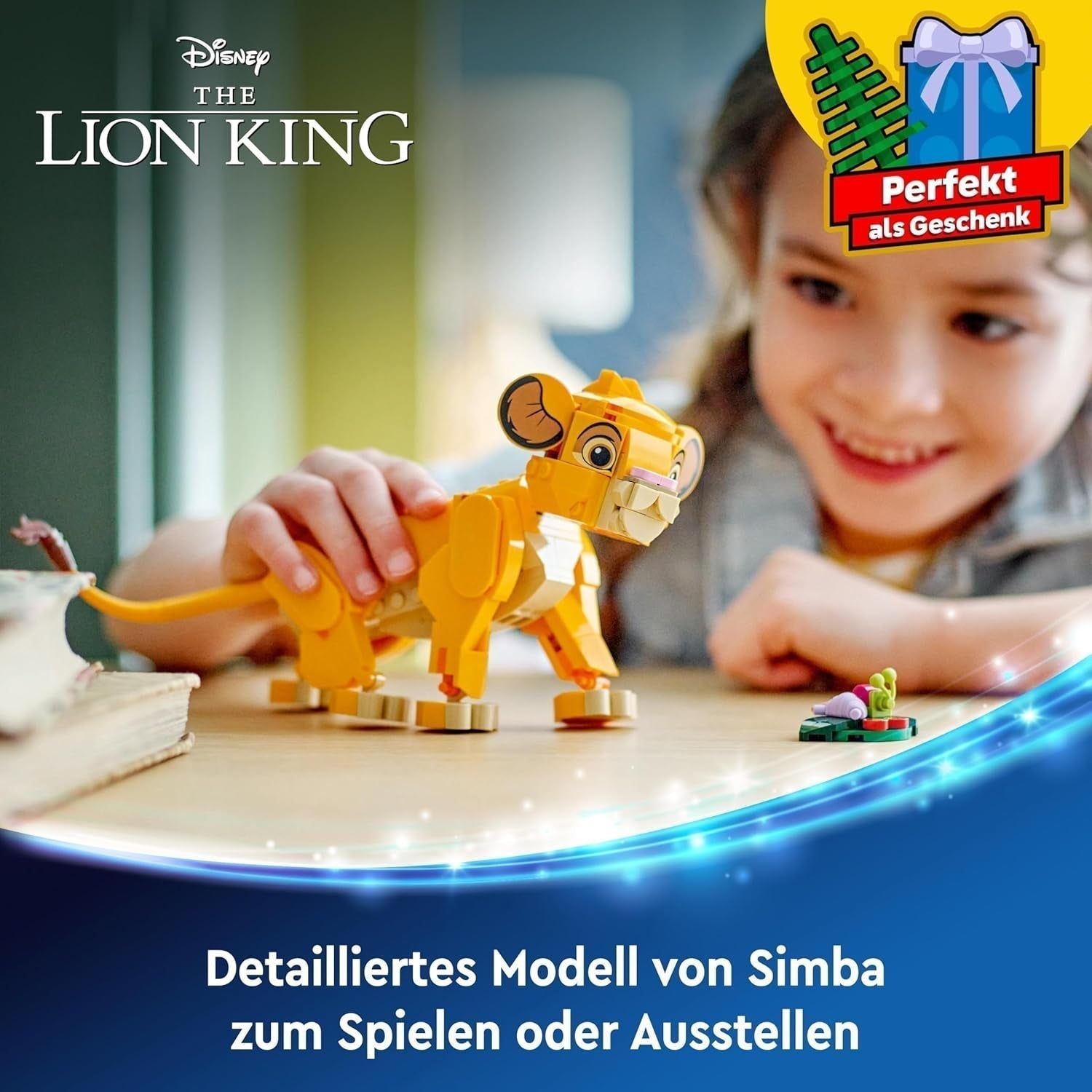 LEGO Ç€ Disney Simba, lejonkungens unge, byggleksak för barn, fantasilekset med lejonfiguren, cool presentidé för tjejer och pojkar från 6 år, barnleksak 43243 Byggset Beuche den LEGO-Store