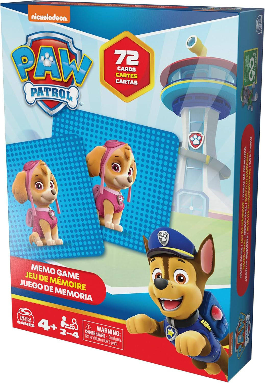 Spin Master Paw Patrol-spel, minnesspel, Paw Patrol-leksak, Chase, Stella, Marcus, Ruben, minnesspel med böcker, för barn över 4 år Actionfigurer Naty Shop