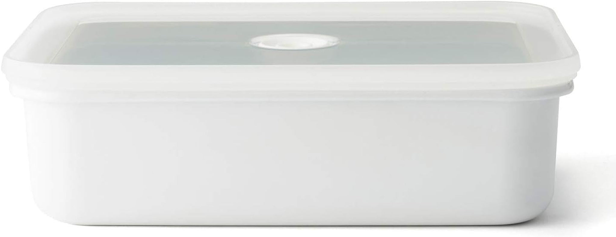Emaljerad vakuummatförvaringsburk | XL| 1,85L | 23,5 x 17,5 x 7 cm | håller maten fräsch mycket längre | skyddar mat från bakterier och svampangrepp | utan vakuumpump Matförvaringslådor Naty Shop Flat Xl