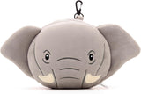 Resekudde, rund, plysch, elefant- och ögonmask, unisex, en storlek, unisex, unika resekuddar i midjan Naty Shop