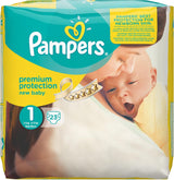 Pampers New Baby storlek 1 Nyfödd 2-5 kg ​​Transportförpackning, förpackning om 4 (4 x 23 stycken)