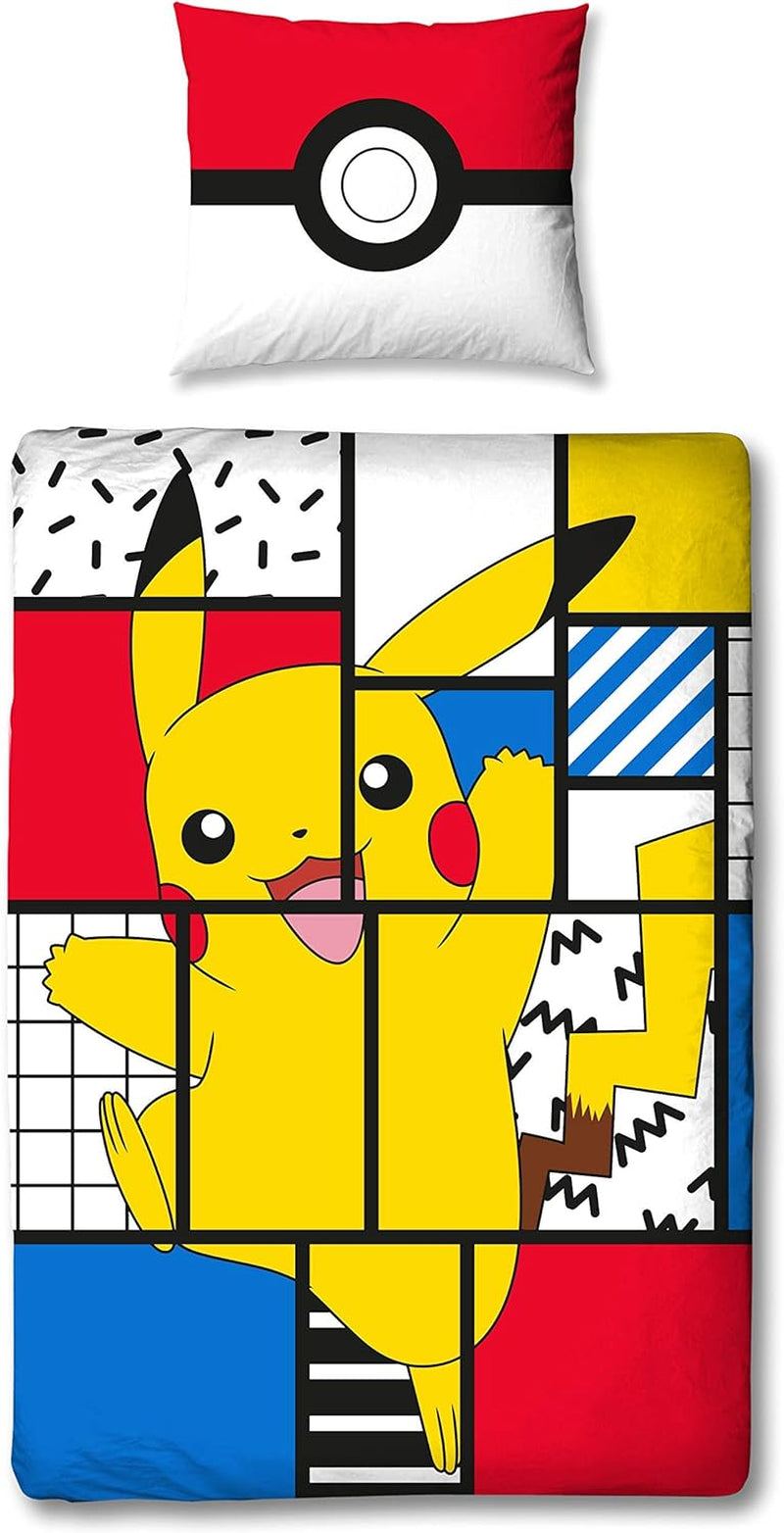Sängkläder för tonåringar och barn, Pikachu, 100 % bomull Sängkläder - barn Naty Shop Standardtitel