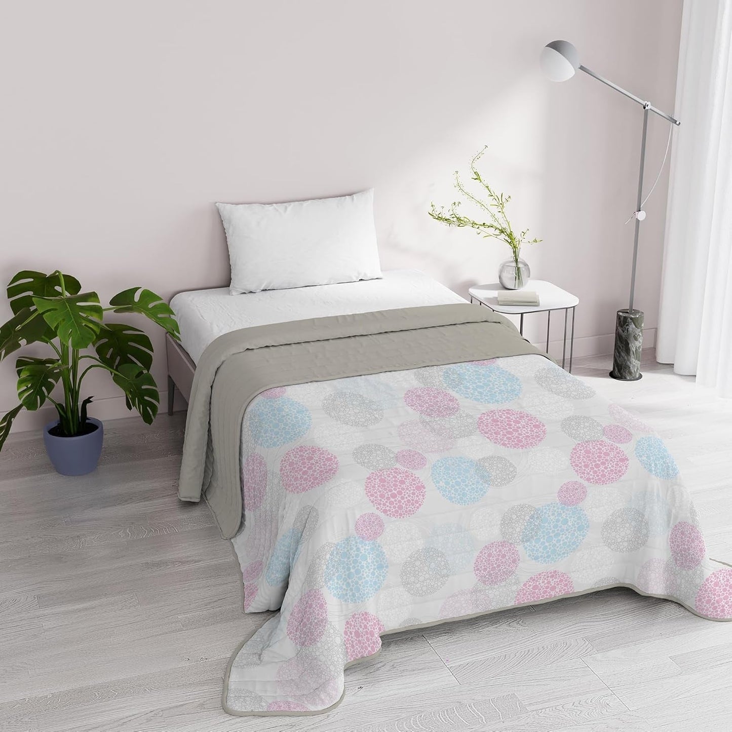 Fantasy Italiensk Sängkläder Mikrofiber Sommar 1,5 sängar Murrine överkast och täcken Naty Shop Molecule 1 Posto E Mezzo