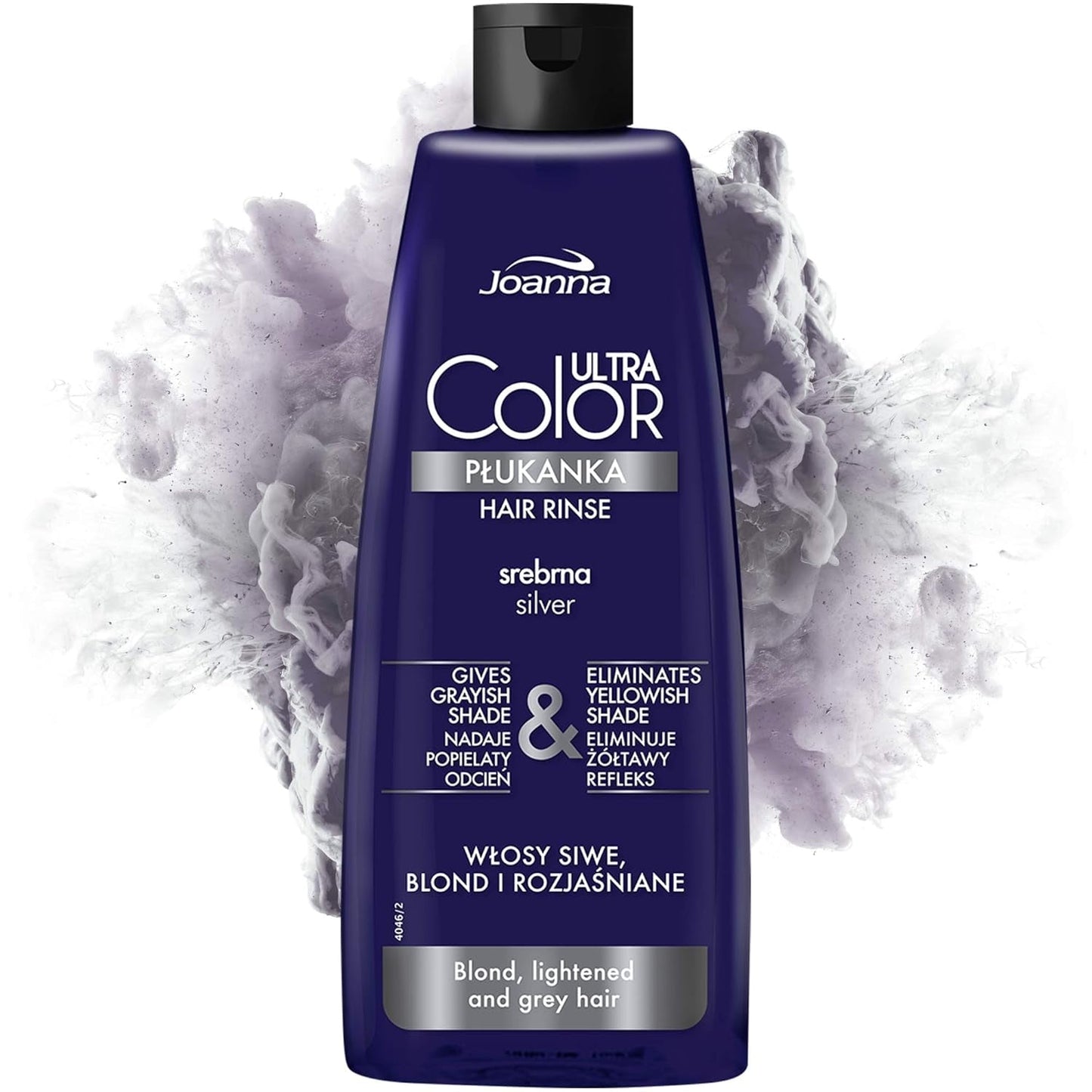 Joanna Ultra Color - Rosa färgbalsam för blont och ljust hår - Pastellrosa - Naturlig glans - Tar bort den gula nyansen från gråblont hår - Tillfällig effekt - 150 ml Naty Shop Hårfärgning Ashy blond nyans 150 Ml (1 förpackning)