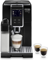 De'Longhi Dinamica Plus ECAM 370.70.B helautomatisk espressomaskin med LatteCrema mjölk, cappuccino och espressosystem, 3,5 tums TFT färgpekskärm och appkontroll, kaffefunktion, svart