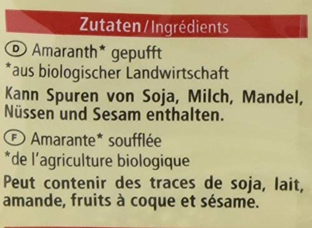 Ekologisk expanderad amarant, 125g