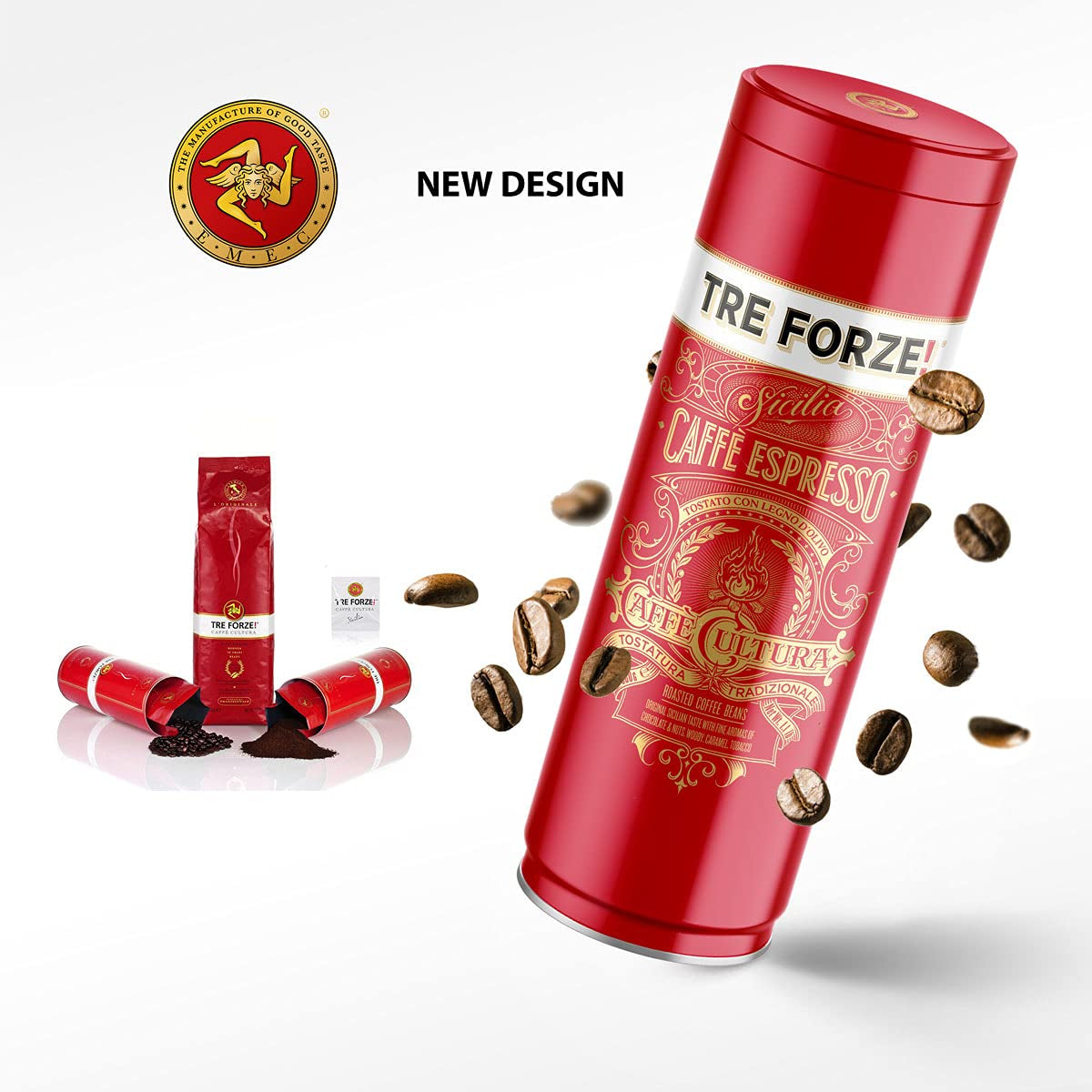 Espresso Caffè - 1 kg Espressobönor Traditionell Röstung über Olivenholzfeuer In Handarbeit - Premium Kaffeebohnen für Vollautomat und Siebträger