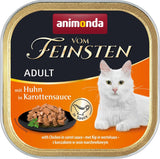 Animonda vom Feinsten våt kattmat med kyckling i morotssås (6 x 100g), spannmålsfri, sockerfri våt kattmat med färska och köttiga ingredienser